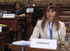 7. мај 2014. Народна посланица Александра Ђуровић на састанку Комитета за политичка питања и демократију ПС СЕ 
